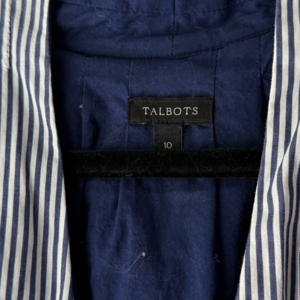 Talbots Blue and White Striped Dress - Picture 3 of 5
